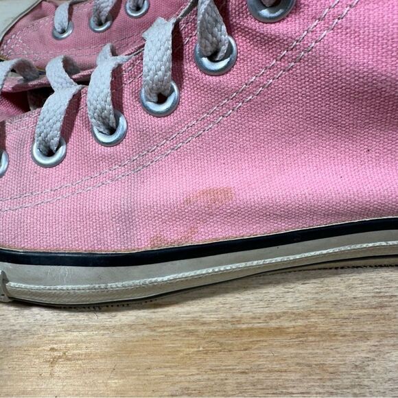 Converse Pink High Top Shoes Women’s Size 10 - Picture 8 of 12
